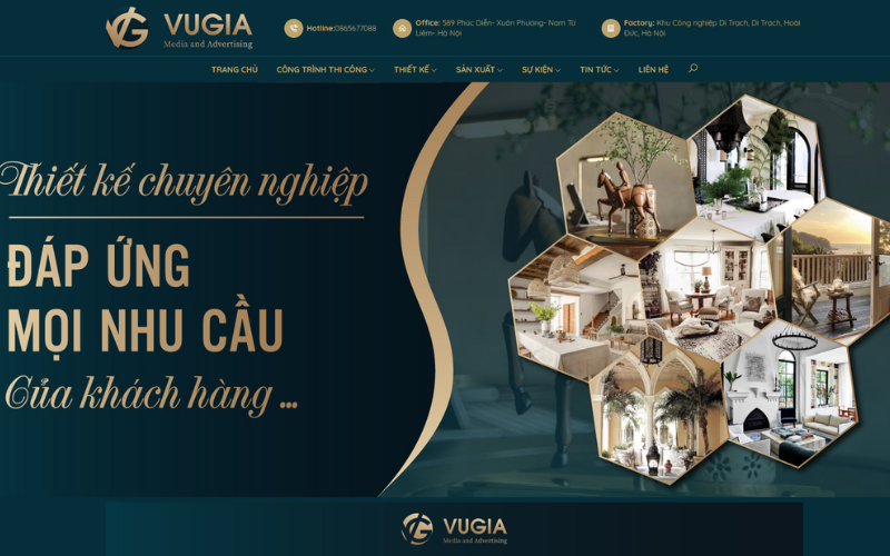 Mẫu thiết kế website nội thất